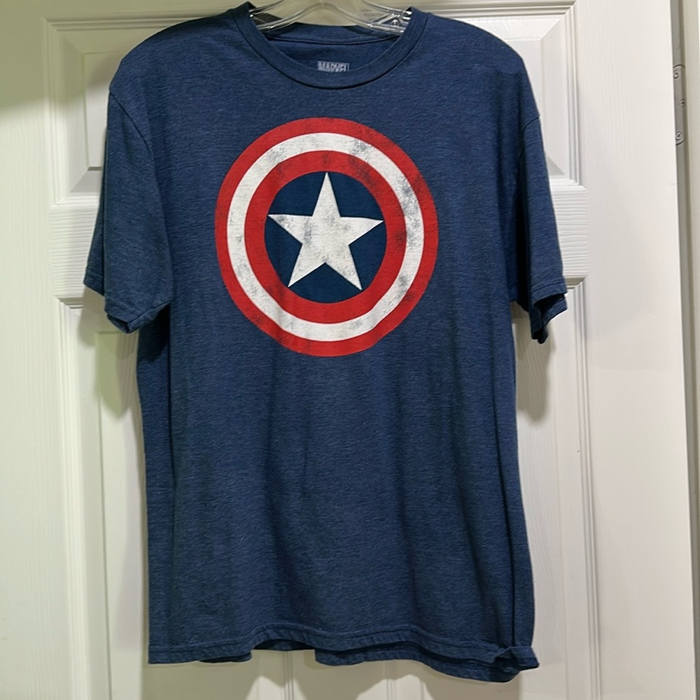 Marvel Shirt Adult Large  Captain America Logo Tee Mens